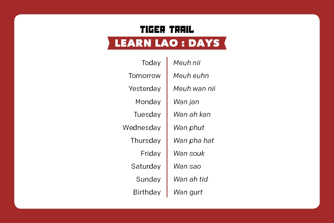 Learn Lao : Days