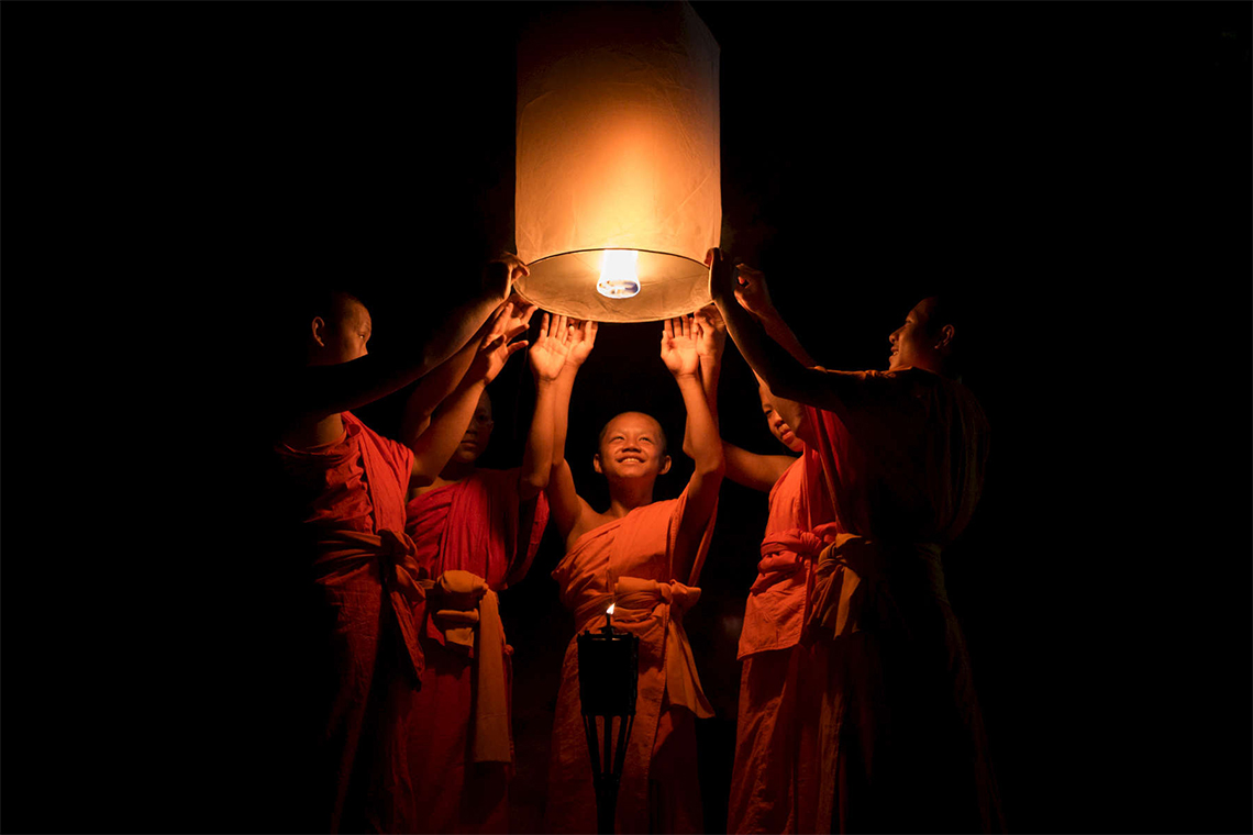 Festival of Lights - Start of a Lantern
