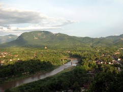 Luang Prabang - view from Phousi Mountain over world heritage town 
